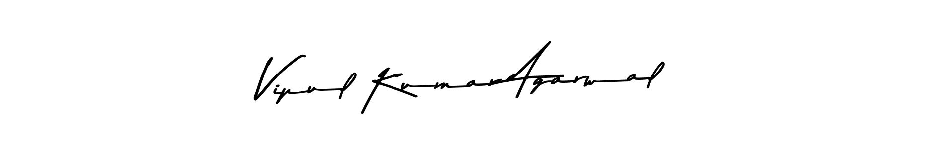 Make a beautiful signature design for name Vipul Kumar Agarwal. With this signature (Asem Kandis PERSONAL USE) style, you can create a handwritten signature for free. Vipul Kumar Agarwal signature style 9 images and pictures png