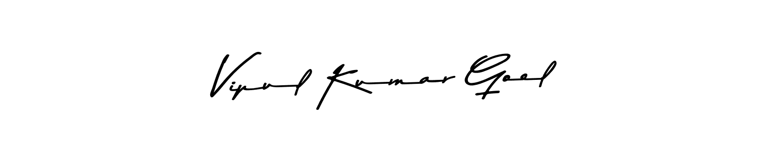 Make a beautiful signature design for name Vipul Kumar Goel. With this signature (Asem Kandis PERSONAL USE) style, you can create a handwritten signature for free. Vipul Kumar Goel signature style 9 images and pictures png