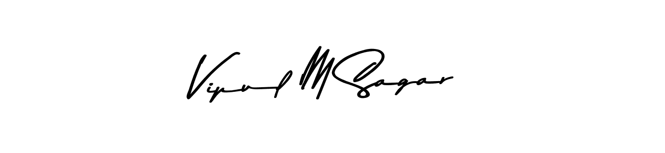 Also we have Vipul M Sagar name is the best signature style. Create professional handwritten signature collection using Asem Kandis PERSONAL USE autograph style. Vipul M Sagar signature style 9 images and pictures png