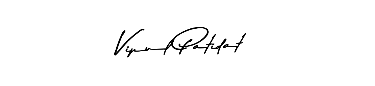 Create a beautiful signature design for name Vipul Patidat. With this signature (Asem Kandis PERSONAL USE) fonts, you can make a handwritten signature for free. Vipul Patidat signature style 9 images and pictures png