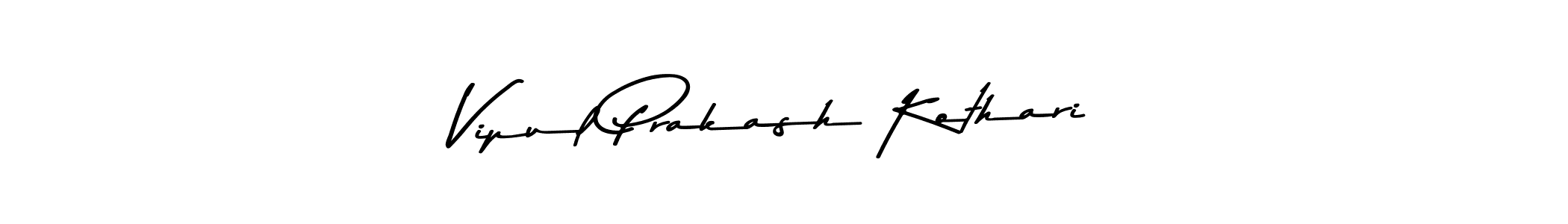 How to make Vipul Prakash Kothari name signature. Use Asem Kandis PERSONAL USE style for creating short signs online. This is the latest handwritten sign. Vipul Prakash Kothari signature style 9 images and pictures png