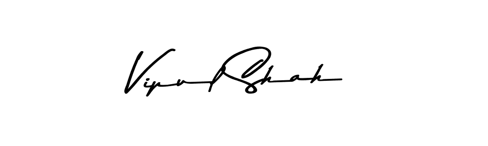 Create a beautiful signature design for name Vipul Shah. With this signature (Asem Kandis PERSONAL USE) fonts, you can make a handwritten signature for free. Vipul Shah signature style 9 images and pictures png
