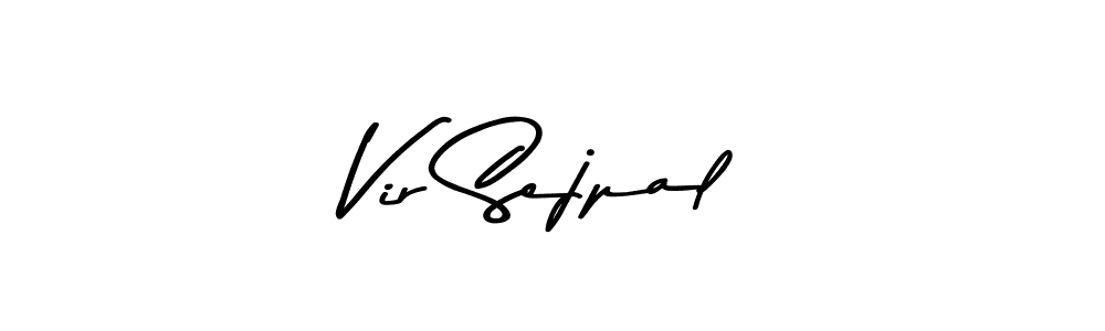 Create a beautiful signature design for name Vir Sejpal. With this signature (Asem Kandis PERSONAL USE) fonts, you can make a handwritten signature for free. Vir Sejpal signature style 9 images and pictures png