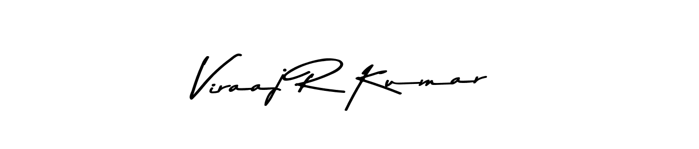 The best way (Asem Kandis PERSONAL USE) to make a short signature is to pick only two or three words in your name. The name Viraaj R Kumar include a total of six letters. For converting this name. Viraaj R Kumar signature style 9 images and pictures png