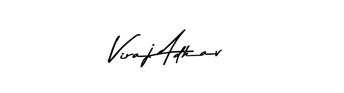 How to make Viraj Adhav name signature. Use Asem Kandis PERSONAL USE style for creating short signs online. This is the latest handwritten sign. Viraj Adhav signature style 9 images and pictures png