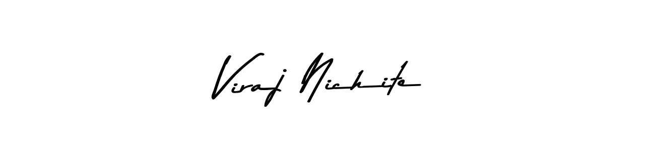 You should practise on your own different ways (Asem Kandis PERSONAL USE) to write your name (Viraj Nichite) in signature. don't let someone else do it for you. Viraj Nichite signature style 9 images and pictures png