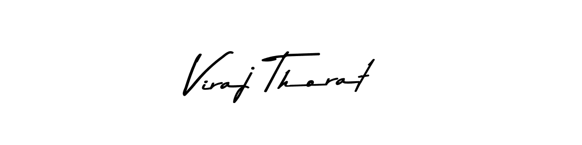 How to make Viraj Thorat name signature. Use Asem Kandis PERSONAL USE style for creating short signs online. This is the latest handwritten sign. Viraj Thorat signature style 9 images and pictures png