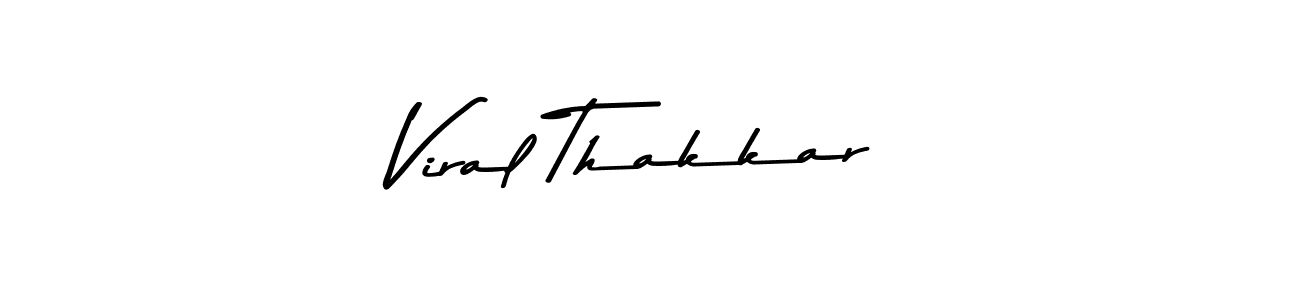 How to make Viral Thakkar signature? Asem Kandis PERSONAL USE is a professional autograph style. Create handwritten signature for Viral Thakkar name. Viral Thakkar signature style 9 images and pictures png