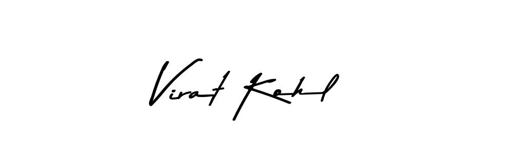 Create a beautiful signature design for name Virat Kohl. With this signature (Asem Kandis PERSONAL USE) fonts, you can make a handwritten signature for free. Virat Kohl signature style 9 images and pictures png