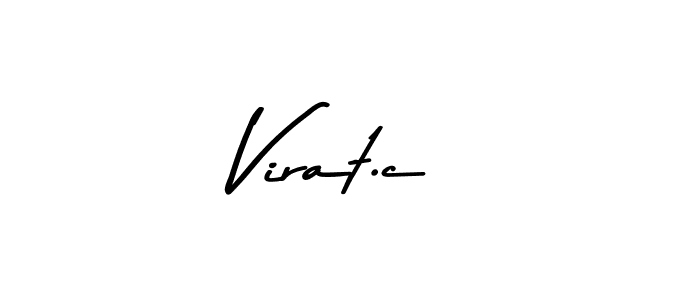 Use a signature maker to create a handwritten signature online. With this signature software, you can design (Asem Kandis PERSONAL USE) your own signature for name Virat.c. Virat.c signature style 9 images and pictures png