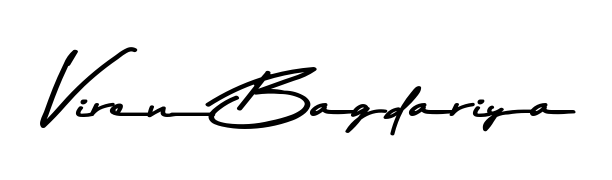 The Asem Kandis PERSONAL USE signature style provides a bold statement for name Viren Bagdariya. Designed for business owners, executives, and leaders. Viren Bagdariya signature style 9 images and pictures png