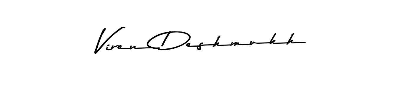 Viren Deshmukh stylish signature style. Best Handwritten Sign (Asem Kandis PERSONAL USE) for my name. Handwritten Signature Collection Ideas for my name Viren Deshmukh. Viren Deshmukh signature style 9 images and pictures png