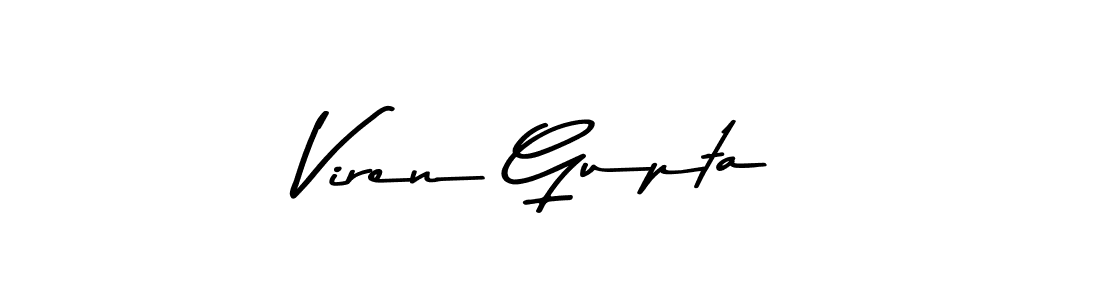 Create a beautiful signature design for name Viren Gupta. With this signature (Asem Kandis PERSONAL USE) fonts, you can make a handwritten signature for free. Viren Gupta signature style 9 images and pictures png