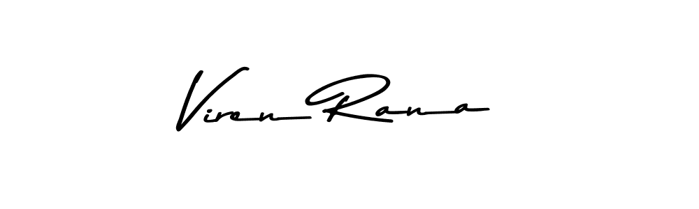 Make a beautiful signature design for name Viren Rana. With this signature (Asem Kandis PERSONAL USE) style, you can create a handwritten signature for free. Viren Rana signature style 9 images and pictures png