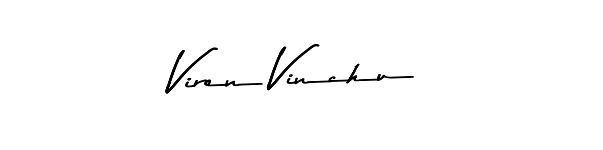 Viren Vinchu stylish signature style. Best Handwritten Sign (Asem Kandis PERSONAL USE) for my name. Handwritten Signature Collection Ideas for my name Viren Vinchu. Viren Vinchu signature style 9 images and pictures png