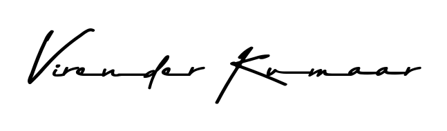 A timeless handwritten aesthetic for Virender Kumaar. The Asem Kandis PERSONAL USE font gives your signature a handcrafted feel with natural curves. Virender Kumaar signature style 9 images and pictures png