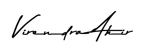Similarly Asem Kandis PERSONAL USE is the best handwritten signature design. Signature creator online. You can use it as an online autograph creator for name Virendra Ahir. Virendra Ahir signature style 9 images and pictures png