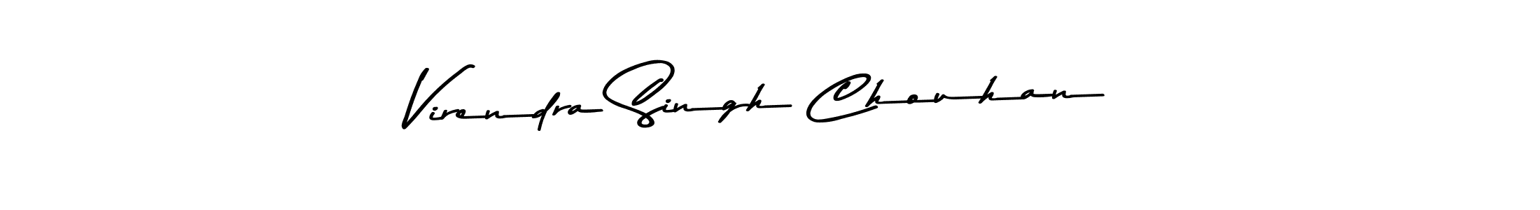 How to make Virendra Singh Chouhan name signature. Use Asem Kandis PERSONAL USE style for creating short signs online. This is the latest handwritten sign. Virendra Singh Chouhan signature style 9 images and pictures png