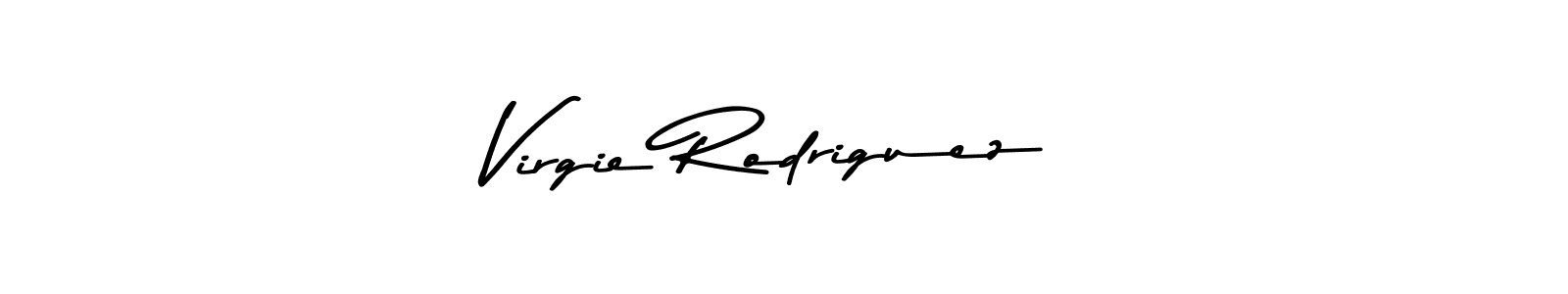 How to make Virgie Rodriguez name signature. Use Asem Kandis PERSONAL USE style for creating short signs online. This is the latest handwritten sign. Virgie Rodriguez signature style 9 images and pictures png