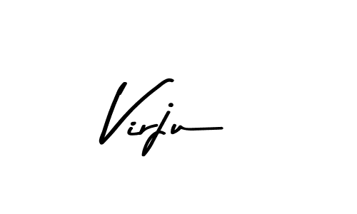 How to make Virju name signature. Use Asem Kandis PERSONAL USE style for creating short signs online. This is the latest handwritten sign. Virju signature style 9 images and pictures png