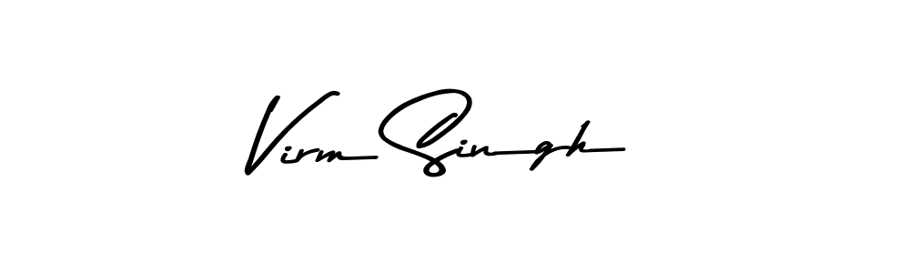 How to make Virm Singh name signature. Use Asem Kandis PERSONAL USE style for creating short signs online. This is the latest handwritten sign. Virm Singh signature style 9 images and pictures png
