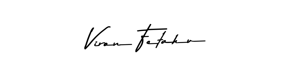 Create a beautiful signature design for name Viron Fetahu. With this signature (Asem Kandis PERSONAL USE) fonts, you can make a handwritten signature for free. Viron Fetahu signature style 9 images and pictures png