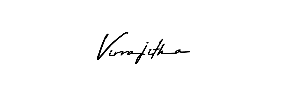 Make a beautiful signature design for name Virrajitha. With this signature (Asem Kandis PERSONAL USE) style, you can create a handwritten signature for free. Virrajitha signature style 9 images and pictures png