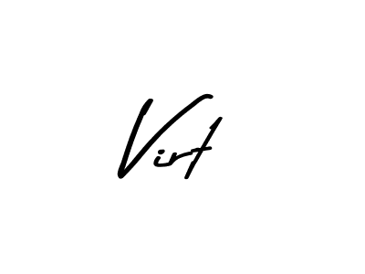 Make a beautiful signature design for name Virt. With this signature (Asem Kandis PERSONAL USE) style, you can create a handwritten signature for free. Virt signature style 9 images and pictures png