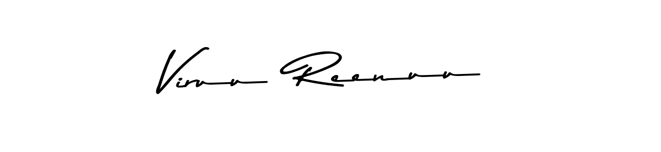 How to make Viruu  Reenuu name signature. Use Asem Kandis PERSONAL USE style for creating short signs online. This is the latest handwritten sign. Viruu  Reenuu signature style 9 images and pictures png