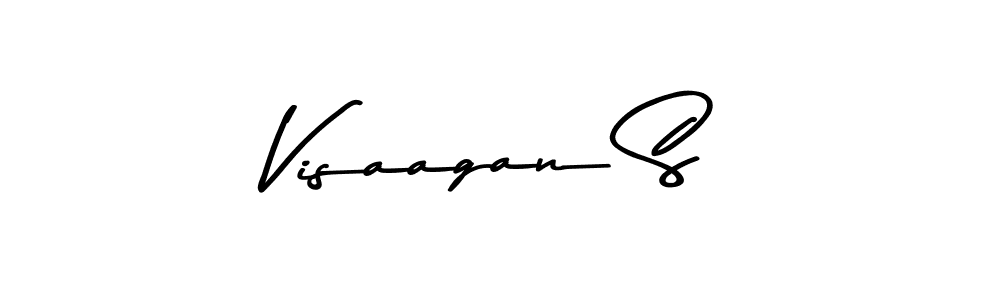 Make a beautiful signature design for name Visaagan S. With this signature (Asem Kandis PERSONAL USE) style, you can create a handwritten signature for free. Visaagan S signature style 9 images and pictures png
