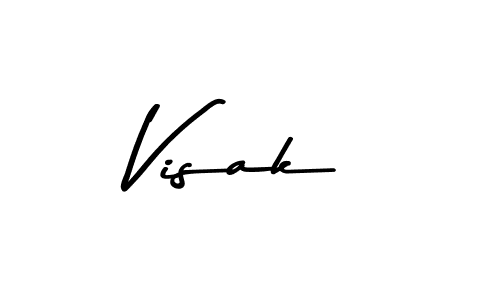 Visak stylish signature style. Best Handwritten Sign (Asem Kandis PERSONAL USE) for my name. Handwritten Signature Collection Ideas for my name Visak. Visak signature style 9 images and pictures png