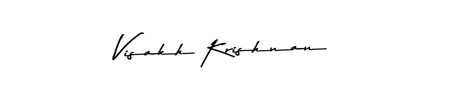 Make a beautiful signature design for name Visakh Krishnan. With this signature (Asem Kandis PERSONAL USE) style, you can create a handwritten signature for free. Visakh Krishnan signature style 9 images and pictures png