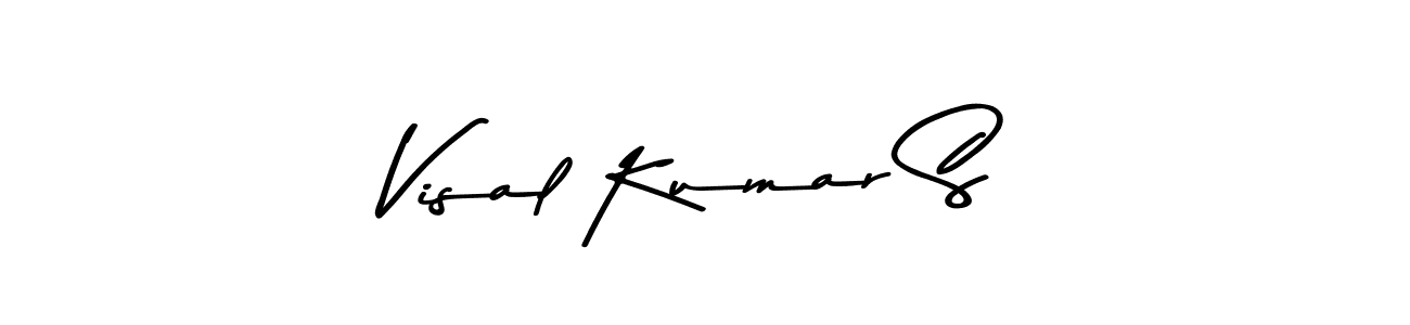 This is the best signature style for the Visal Kumar S name. Also you like these signature font (Asem Kandis PERSONAL USE). Mix name signature. Visal Kumar S signature style 9 images and pictures png