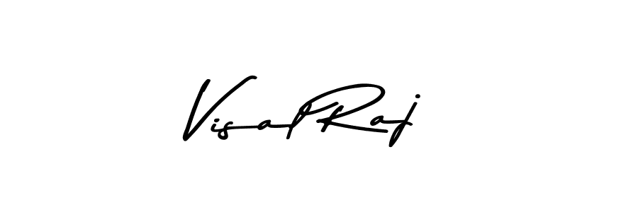 How to make Visal Raj name signature. Use Asem Kandis PERSONAL USE style for creating short signs online. This is the latest handwritten sign. Visal Raj signature style 9 images and pictures png