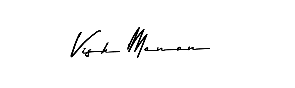 Also You can easily find your signature by using the search form. We will create Vish Menon name handwritten signature images for you free of cost using Asem Kandis PERSONAL USE sign style. Vish Menon signature style 9 images and pictures png