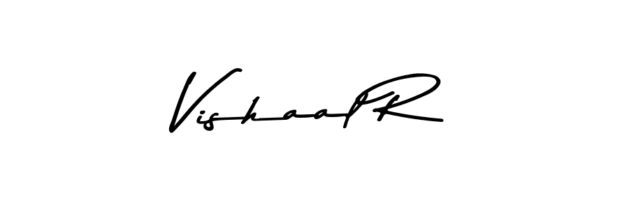 How to make Vishaal R name signature. Use Asem Kandis PERSONAL USE style for creating short signs online. This is the latest handwritten sign. Vishaal R signature style 9 images and pictures png