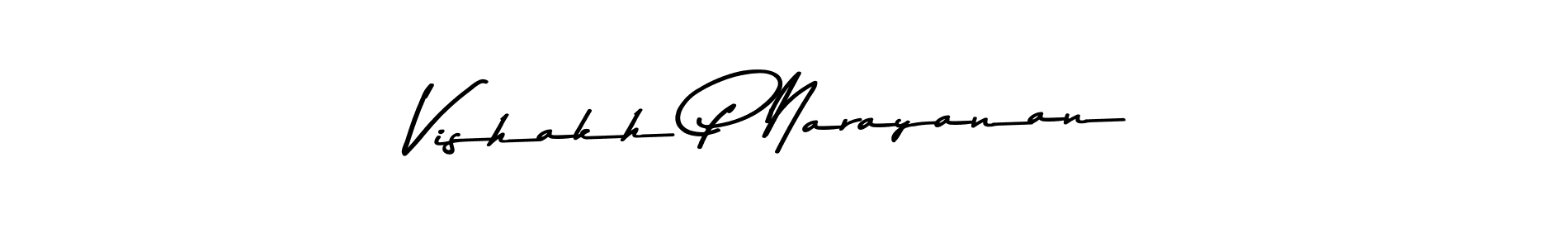 Use a signature maker to create a handwritten signature online. With this signature software, you can design (Asem Kandis PERSONAL USE) your own signature for name Vishakh P Narayanan. Vishakh P Narayanan signature style 9 images and pictures png