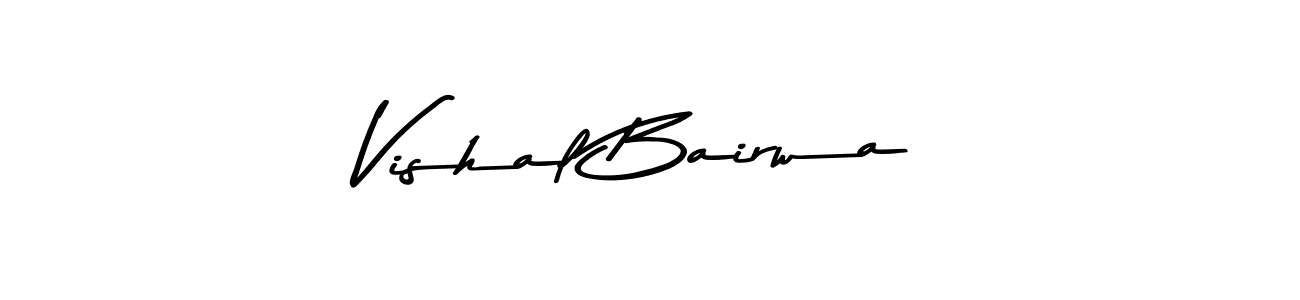 Make a beautiful signature design for name Vishal Bairwa. With this signature (Asem Kandis PERSONAL USE) style, you can create a handwritten signature for free. Vishal Bairwa signature style 9 images and pictures png