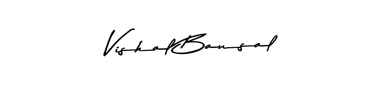 Create a beautiful signature design for name Vishal Bansal. With this signature (Asem Kandis PERSONAL USE) fonts, you can make a handwritten signature for free. Vishal Bansal signature style 9 images and pictures png