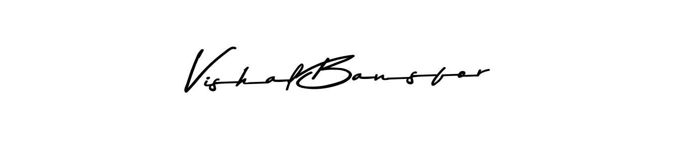 Create a beautiful signature design for name Vishal Bansfor. With this signature (Asem Kandis PERSONAL USE) fonts, you can make a handwritten signature for free. Vishal Bansfor signature style 9 images and pictures png