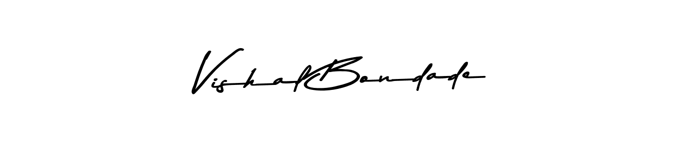 This is the best signature style for the Vishal Bondade name. Also you like these signature font (Asem Kandis PERSONAL USE). Mix name signature. Vishal Bondade signature style 9 images and pictures png