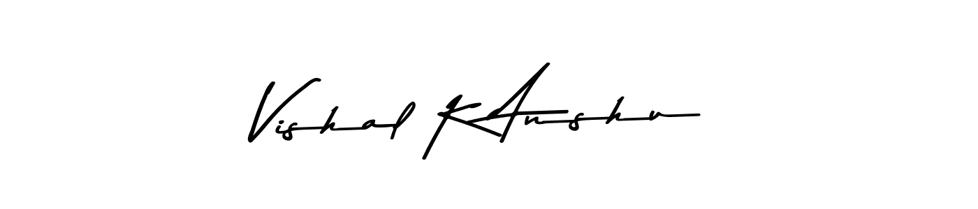 Similarly Asem Kandis PERSONAL USE is the best handwritten signature design. Signature creator online .You can use it as an online autograph creator for name Vishal K Anshu. Vishal K Anshu signature style 9 images and pictures png