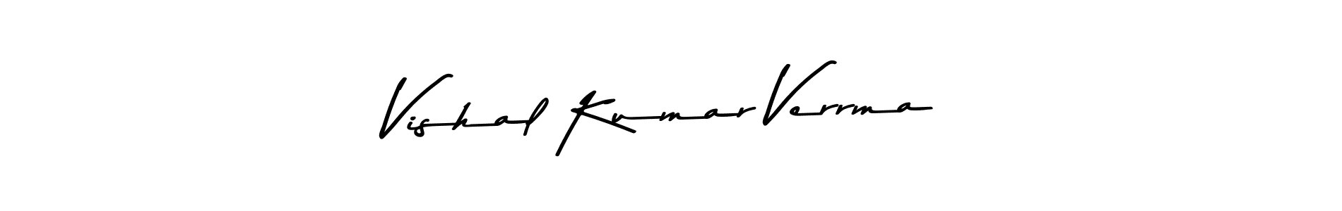 Create a beautiful signature design for name Vishal Kumar Verrma. With this signature (Asem Kandis PERSONAL USE) fonts, you can make a handwritten signature for free. Vishal Kumar Verrma signature style 9 images and pictures png