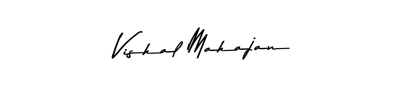 Make a beautiful signature design for name Vishal Mahajan. With this signature (Asem Kandis PERSONAL USE) style, you can create a handwritten signature for free. Vishal Mahajan signature style 9 images and pictures png