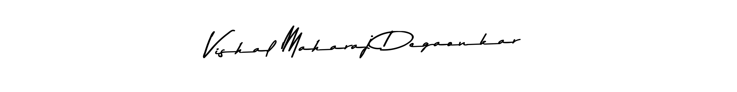 Create a beautiful signature design for name Vishal Maharaj Degaonkar. With this signature (Asem Kandis PERSONAL USE) fonts, you can make a handwritten signature for free. Vishal Maharaj Degaonkar signature style 9 images and pictures png