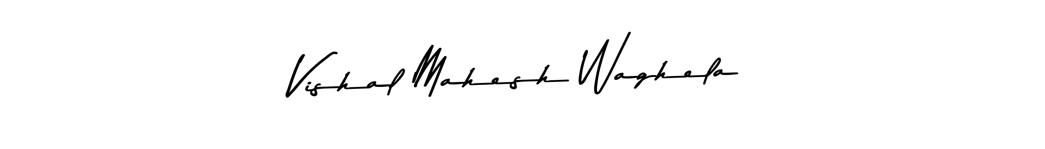 Create a beautiful signature design for name Vishal Mahesh Waghela. With this signature (Asem Kandis PERSONAL USE) fonts, you can make a handwritten signature for free. Vishal Mahesh Waghela signature style 9 images and pictures png