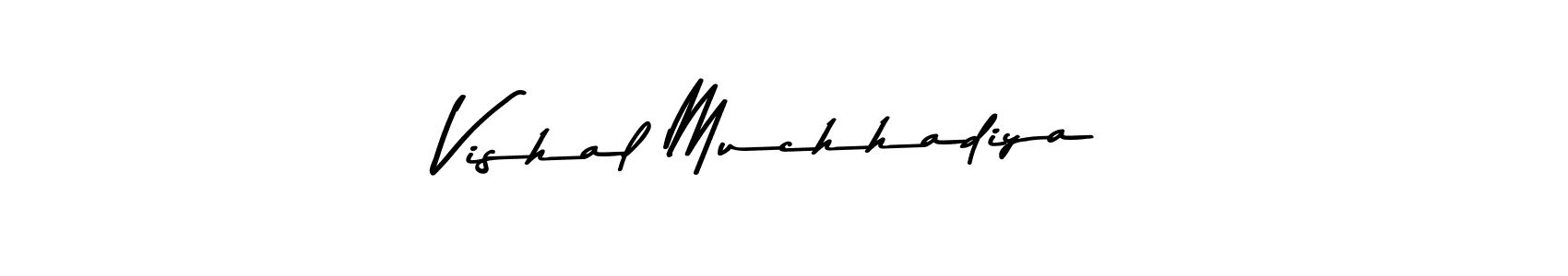 if you are searching for the best signature style for your name Vishal Muchhadiya. so please give up your signature search. here we have designed multiple signature styles  using Asem Kandis PERSONAL USE. Vishal Muchhadiya signature style 9 images and pictures png