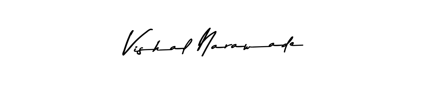The best way (Asem Kandis PERSONAL USE) to make a short signature is to pick only two or three words in your name. The name Vishal Narawade include a total of six letters. For converting this name. Vishal Narawade signature style 9 images and pictures png