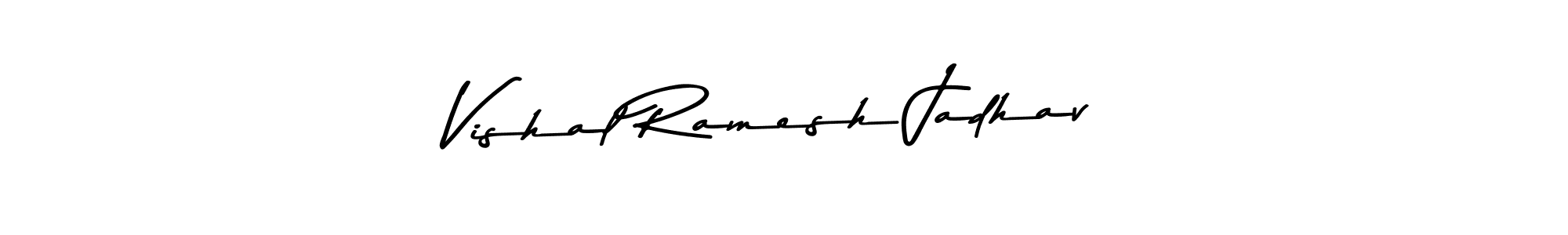 Create a beautiful signature design for name Vishal Ramesh Jadhav. With this signature (Asem Kandis PERSONAL USE) fonts, you can make a handwritten signature for free. Vishal Ramesh Jadhav signature style 9 images and pictures png