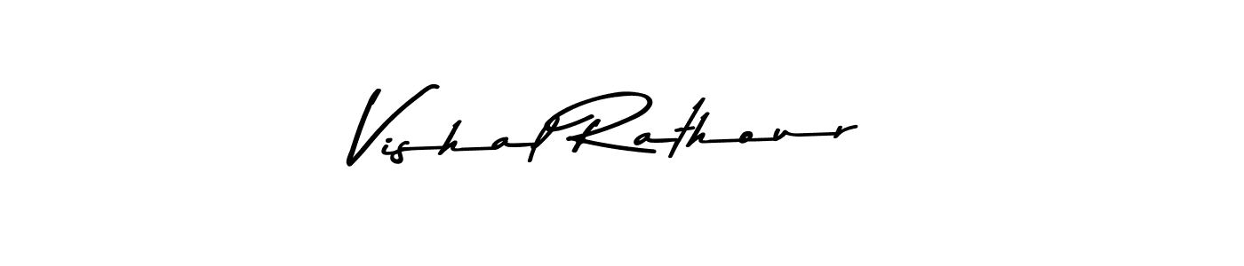 How to make Vishal Rathour name signature. Use Asem Kandis PERSONAL USE style for creating short signs online. This is the latest handwritten sign. Vishal Rathour signature style 9 images and pictures png
